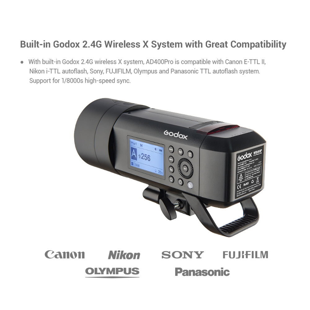 Godox AD400Pro 400W 2.4G Outdoor Flash Strobe - INSSTRO